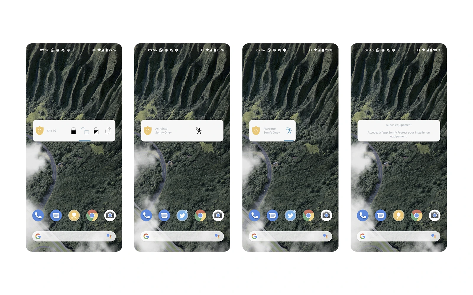 Ancienne version du widget Android.